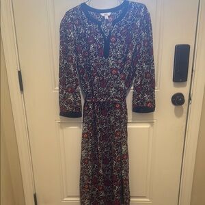 Croft & Barrow Blue Green Bishop Sleeve Sweater Dress